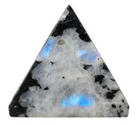 Rainbow Moonstone Crystal Pyramid 2 Inch - Premium Crystal Gifts for Healing Crystals Enthusiasts - Meditation, Energy Balancing, and Spiritual Decorative Display Christmas Stocking Gifts.