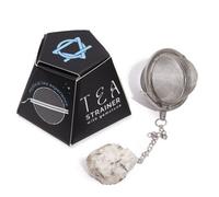 Rainbow Moonstone Raw Crystal Tea Strainer - Elegant Gemstone Infuser