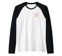 Rainbow Motherhood Mom Life Rock On Skeleton Hand Bone Raglan Baseball Tee