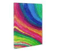 Rainbow Motion Canvas Print | Gallery Wrapped 30mm Frame Wall Art | 30x20 inches | Ready to Hang | Abstract Rainbow Picture | Living Room Bedroom Lounge Office