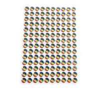 Rainbow Multi Colour Smiley Face Adhesive Sticker Decals (Pack of 140)
