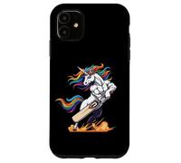 Rainbow Muscular Unicorn Cricket Power Hero Case for iPhone 11