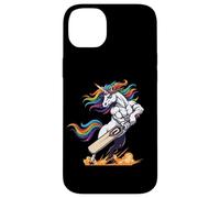 Rainbow Muscular Unicorn Cricket Power Hero Case for iPhone 14 Plus