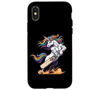 Rainbow Muscular Unicorn Cricket Power Hero Case for iPhone X/XS