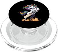 Rainbow Muscular Unicorn Cricket Power Hero PopSockets PopGrip for MagSafe