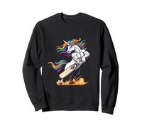 Rainbow Muscular Unicorn Cricket Power Hero Sweatshirt