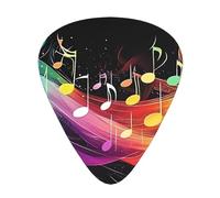 Rainbow Musical Note Melody Guitar Picks Gift Set - Smooth Durable Plectrums For Acoustic, Electric & Bass Guitar, Perfect Present For Guitar Lovers & Musicians