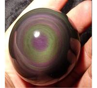 Rainbow Natural Cat's Eye Obsidian Quartz Crystal Sphere home decor(3-4cm)