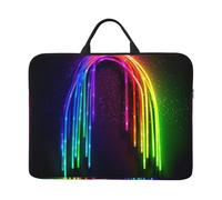 Rainbow Neon Laptop Case 14 Inch Laptop Sleeve Computer Carrying Bag Shockproof Protective Notebook Case Portable Laptop Bag Waterproof Briefcase Bag for Men Women