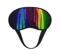 Rainbow Neon Sleep Mask for Side Sleeper, Blackout Eye Mask for Women Men, Zero Pressure Sleeping Masks Soft Breathable Eye Cover Comfortable Blindfold Eyeshade for Night Sleep
