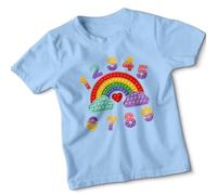 Rainbow Numbers 1-9 Kids T-Shirt Fidget Sensory Toys Counting Learning Childrens Tee Boys Girls 7-8 Years