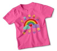 Rainbow Numbers 1-9 Kids T-Shirt Fidget Sensory Toys Counting Learning Childrens Tee Boys Girls 9-11 Years
