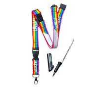 Rainbow Nurse - Hello My Name is - Personalisable Lanyard with Detachable Clip & 3 Point (Triple) Safety Breakaway (1)