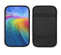 Rainbow Ocean Car Handrail Box Cushion Soft Comfortable Anti Slip,Car Armrest Cushion Neoprene Universal Decoration,car Center Console Coverfor Most Cars Trucks And SUV