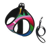 Rainbow Ocean Printing Puppy Summer Vest Harness With Reflective,Dog Accessories For Small Medium Large Dogs And Cats