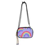 Rainbow Of Colored Fake Sequins Mini Crossbody Bags Men Comfort with Adjustable Strap Over The Shoulder Purse Date