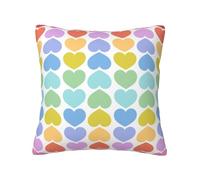 Rainbow Of Love Luxe Velvet Pillow Cover â€“ Premium Double-Sided Full-Print Silk-Like Pillowcase In Soft 100% Polyester Velvet, Elegant Home Decor Accent For Sofa, Bed, Car & Living Spaces