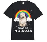 Rainbow Old English Sheepdog Trust Me I'm A Unicorn Dog Comfort Colors Adult Heavyweight T-Shirt
