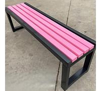 Rainbow Outdoor Bench Backless Patio Garden Chair Weather Resistant Balcony Seat for Park Yard & Deck Stylish 150x40x45cm Black Design