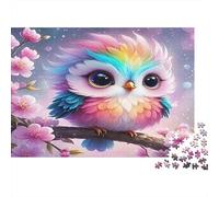 Rainbow Owl Jigsaw Puzzle 1000Pc Recycled Paper for Adults Puzzle for Adults Fun Challenging Family Game Fun Home Activity Great Gift for Relaxation Creativity 70x50cm/1000pcs