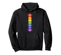 Rainbow Owl Stack Cute Kawaii Owls Colorful Tower Pullover Hoodie