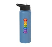 Rainbow Owl Stack Cute Kawaii Owls Colorful Tower Stainless Steel Insulated Water Bottle