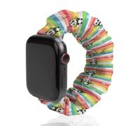 Rainbow Pandas Cute Watch Band Scrunchies Compatible with IWatch 38mm 40mm 42mm 44mm Elastic Strap