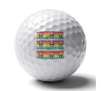 Rainbow Pandas Personalized Golf Balls Distance Practice Ball for Indoor Outdoor