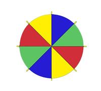 Rainbow Parachute, Multicolored Parachute | Play Game Parachute with Handles | Family Get-That Entertainment, Games Cooperative Games for Indoor Outdoor