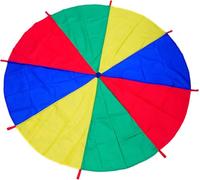 Rainbow Parachute Toy for Children Rainbow Swinging Cloth with a Diameter of 3 m Colourful Parachute Toy-- Indoor and Outdoor Group Games for School Events and Birthday Parties