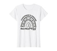 Rainbow Parkinson's Disease Awareness Value Graphic T-Shirt, Women, White, XL