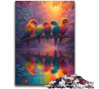Rainbow Parrot Puzzles for Teenagers Teens 1000pc Puzzle,Challenging Family Activity Games DIY Toy for Home Wall Decor Gifts (38x52cm)