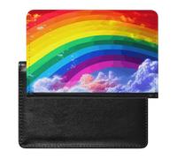 Rainbow Passport Holder Slim Travel Wallet RFID Blocking Card Case Cover Passport Cover Protector Essentials with Credit Card Slots for Women/Men