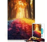 Rainbow Path Through Forest 1000 Pieces Jigsaw Puzzles for Adults Mind Exercise Toy Relax Time Precision Cut Stylish Gift (38x52cm)