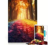 Rainbow Path Through Forest Jigsaw Puzzles 1000 Pieces for Teenagers Logic Game Warm Time Precise Cut Art Collection Piece (50x75cm)