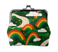 Rainbow Pathway Decor Printed Kiss Lock Coin Purse, Compact and Durable, Easy to Carry