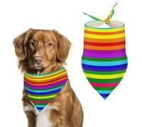 Rainbow Pattern Dog Bandanas - Cute Pet Scarf for Dogs Cats Triangle Kerchief Bibs Soft Breathable Pet Bandanas Fashion Accessory for Puppy Small Medium Large Pets