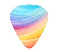 Rainbow Pattern Print 12 Pcs Guitar Picks Fit Lovers 3 Different Thickness 0.46 0.71 0.96mm