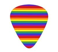 Rainbow Pattern Print 12 Pieces Guitar Picks For Guitars And Ukulele, Unique Guitar Present