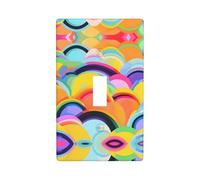 Rainbow Pattern Print Wall Plate, Acrylic Back Panel Or Plate, Protect Wall from Finger Prints