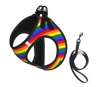 Rainbow Pattern Printing Puppy Summer Vest Harness With Reflective,Dog Accessories For Small Medium Large Dogs And Cats