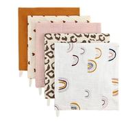Rainbow Pattern Wipes Super Absorbent 4 Ply Handkerchief, Nursing Towel for Toddlers, Baby Washcloths