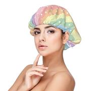 Rainbow Pattern With Dot,Adult's Satin Sleeping Cap - Women's Elastic Sleep Bonnet, Adjustable Overnight Hair Cover