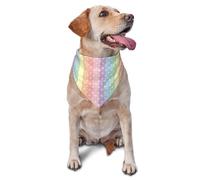 Rainbow Pattern With DotDog Bandanas Cat Puppy Scarfs Washable Pet Handkerchief