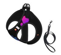 Rainbow Paw Footprint Animal Pattern,Pet Harness,Adjustable Reflective Dog Harness,Pet Leash Vest,S