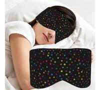 Rainbow Paw Footprint Animal Pattern, Sleep Mask for Home Travel, Full Eye Covers Light Blocking Eye Mask Sleep Eye and Ear Muffs