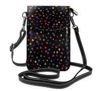 Rainbow Paw Footprint Animal Pattern, Small Crossbody Bags, Cell Phone Purses For Women - PU Leather Cellphone Wallet With Credit Card Slots