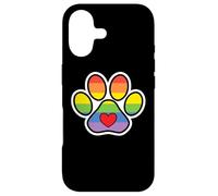 Rainbow Paw LGBTQ Gay Pride Flag Dog Print Case for iPhone 17