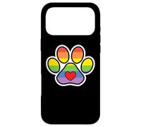 Rainbow Paw LGBTQ Gay Pride Flag Dog Print Case for iPhone 17 Pro Max