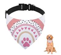 Rainbow Paw Pet Love Dog Bandana With Adjustable Strap D Ring Dog Scarf Pet Bibs Triangle Cat Scarves Accessories Puppy Dogs Cats Decor Machine Washable